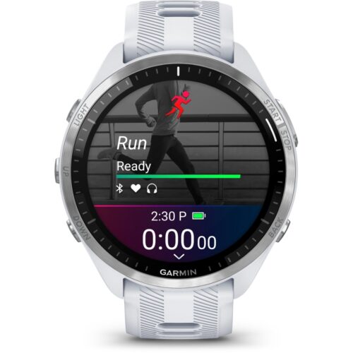 Garmin Forerunner 965 GPS Laufuhr - steinweiß/titan