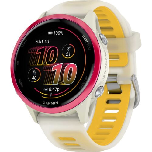 Garmin Forerunner 570 GPS Smartwatch - 42mm - Bone/Himbeerrot