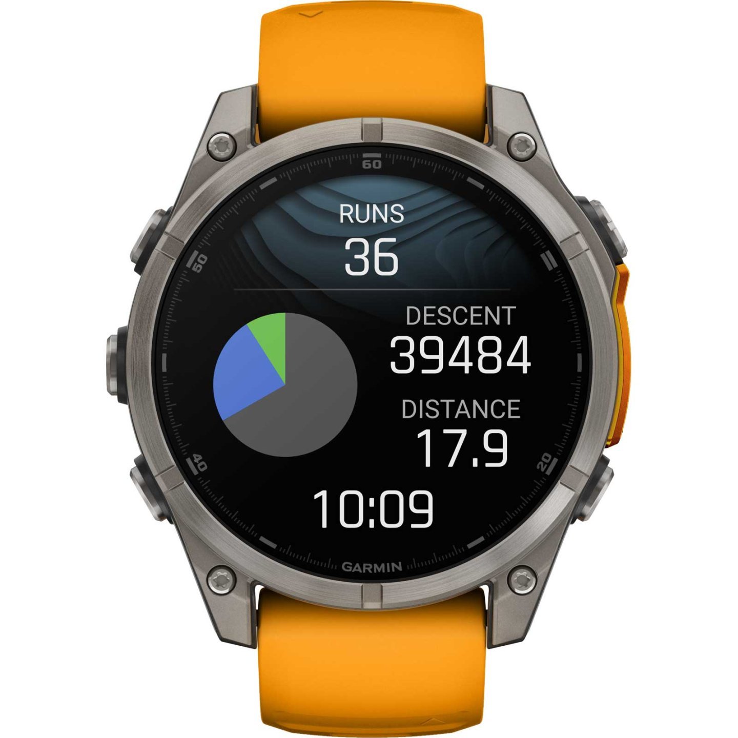 Garmin fenix 8 AMOLED Sapphire GPS Smartwatch - 47mm - Graphit/Spark Orange Titan – Bild 4