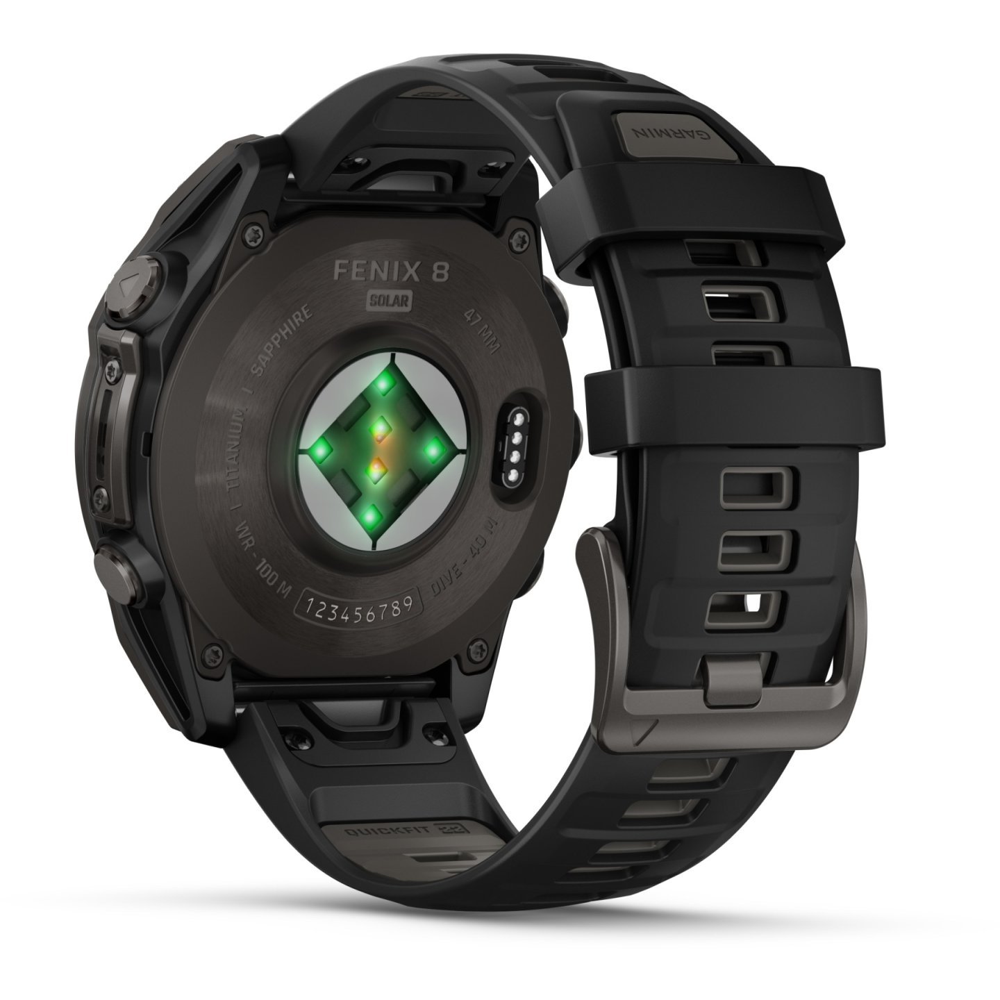 Garmin fenix 8 Sapphire Solar GPS Smartwatch - 47mm - Graphit/Carbon Gray Titan DLC – Bild 8