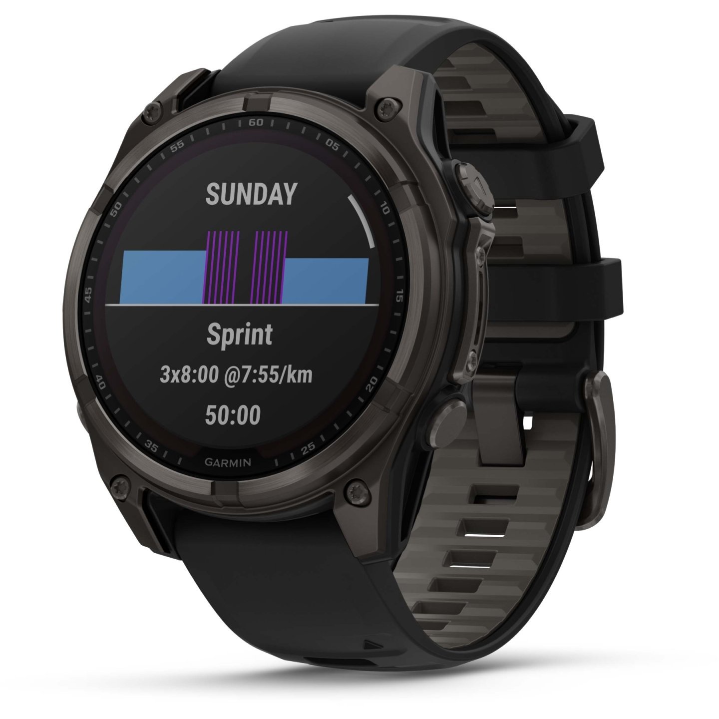 Garmin fenix 8 Sapphire Solar GPS Smartwatch - 47mm - Graphit/Carbon Gray Titan DLC – Bild 6