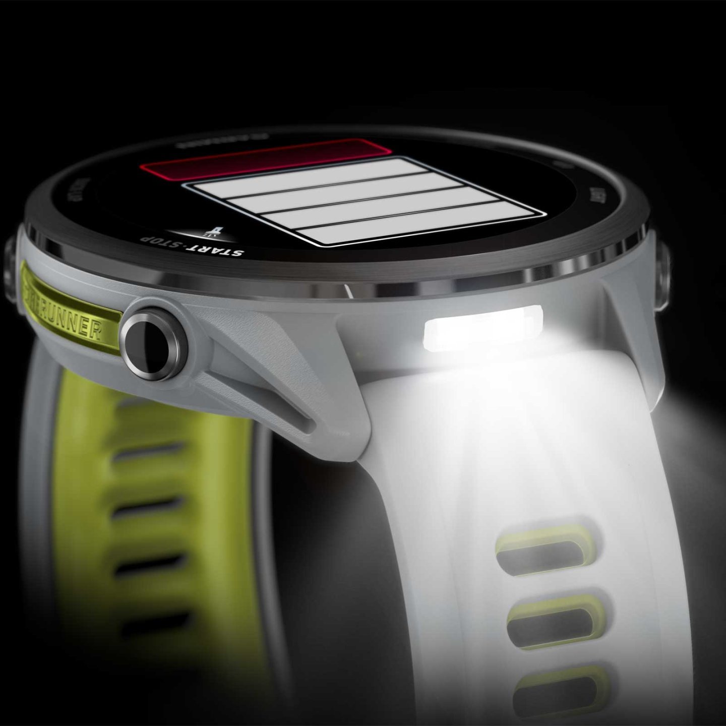Garmin Forerunner 970 GPS Smartwatch - Steinweiss/Amp Yellow Titan – Bild 3
